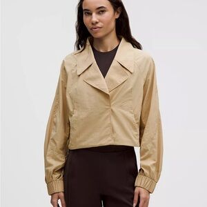 lululemon Cropped Beige Trench Coat